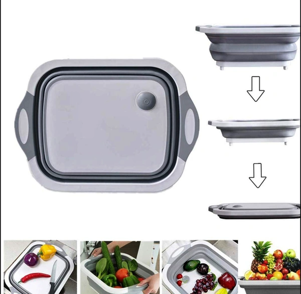 0098A COLLAPSIBLE CUTTING BOARD WITH DISH TUB BASKET
