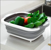0098A COLLAPSIBLE CUTTING BOARD WITH DISH TUB BASKET