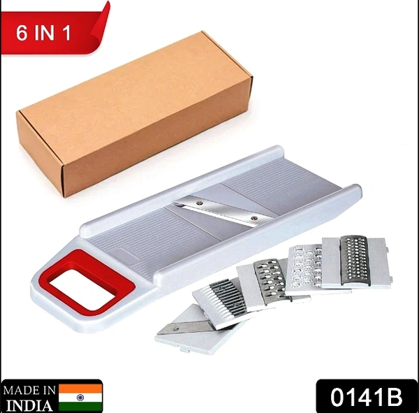 0141B 6IN1 SLICER MULTI PURPOSE VEGETABLE SLICER GRATER FOR KITCHEN USE