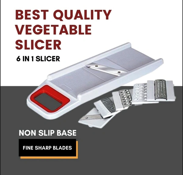 0141B 6IN1 SLICER MULTI PURPOSE VEGETABLE SLICER GRATER FOR KITCHEN USE