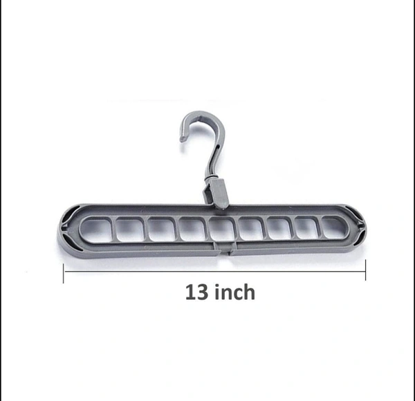 0238 9 HOLE PLASTIC HANGER HANGING HOOK INDOOR WARDROBE CLOTHES ORGANIZATION STORAGE BALCONY WINDOWSILL SUIT RACKS