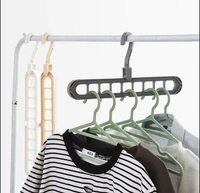 0238 9 HOLE PLASTIC HANGER HANGING HOOK INDOOR WARDROBE CLOTHES ORGANIZATION STORAGE BALCONY WINDOWSILL SUIT RACKS