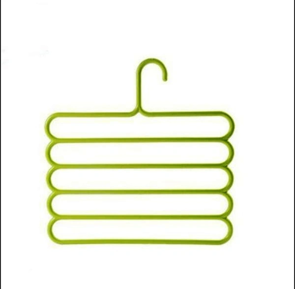 0587 5 IN 1 MULTIPURPOSE PLASTIC HANGER, ASSORTED (5-LAYER)