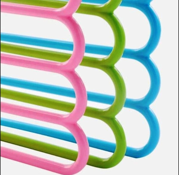 0587 5 IN 1 MULTIPURPOSE PLASTIC HANGER, ASSORTED (5-LAYER)