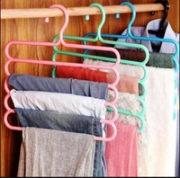 0587 5 IN 1 MULTIPURPOSE PLASTIC HANGER, ASSORTED (5-LAYER)