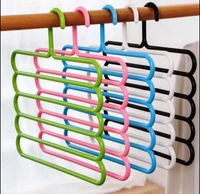 0587 5 IN 1 MULTIPURPOSE PLASTIC HANGER, ASSORTED (5-LAYER)