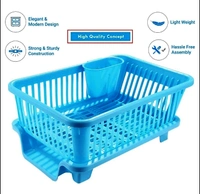 0607A UNBREAKABLE PLASTIC 3 IN 1 KITCHEN SINK DISH DRAINER DRYING RACK