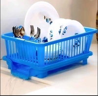0607A UNBREAKABLE PLASTIC 3 IN 1 KITCHEN SINK DISH DRAINER DRYING RACK