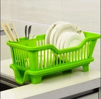 0607A UNBREAKABLE PLASTIC 3 IN 1 KITCHEN SINK DISH DRAINER DRYING RACK