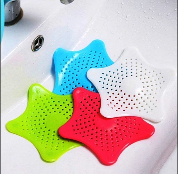 0829 SILICONE STAR SHAPED SINK FILTER BATHROOM HAIR CATCHER DRAIN STRAINERS FOR BASIN