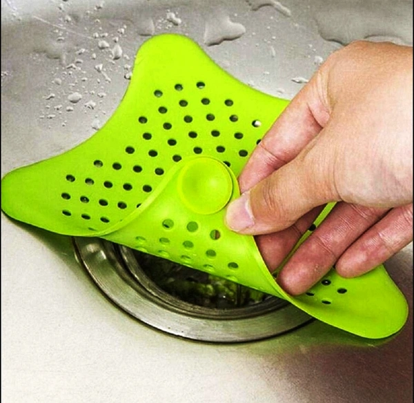 0829 SILICONE STAR SHAPED SINK FILTER BATHROOM HAIR CATCHER DRAIN STRAINERS FOR BASIN