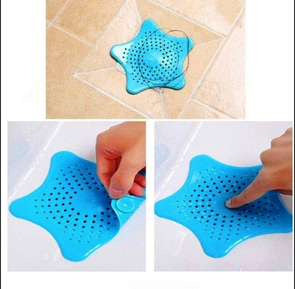 0829 SILICONE STAR SHAPED SINK FILTER BATHROOM HAIR CATCHER DRAIN STRAINERS FOR BASIN