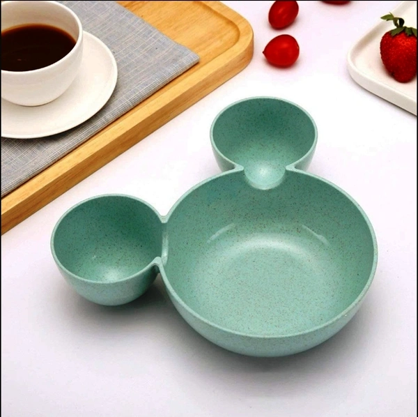 0843 MICKEY SHAPED KIDS/SNACK SERVING SECTIONED PLATE