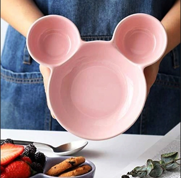 0843 MICKEY SHAPED KIDS/SNACK SERVING SECTIONED PLATE