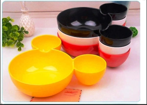 0843 MICKEY SHAPED KIDS/SNACK SERVING SECTIONED PLATE