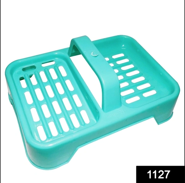 1127 2 IN 1 SOAP KEEPING PLASTIC CASE FOR BATHROOM USE