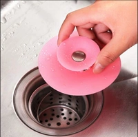 1163 CREATIVE 2-IN-1 SILICONE SEWER SINK SEALER COVER DRAINER (MULTICOLOUR)