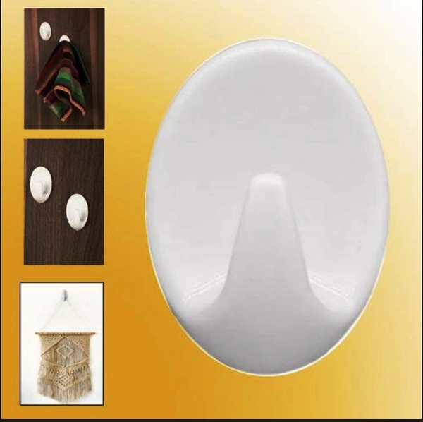 1544 SELF ADHESIVE PLASTIC WALL HOOK SET FOR HOME KITCHEN AND OTHER PLACES (PACK OF 9)