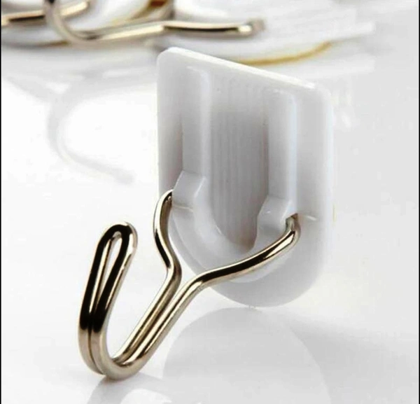 1627 ADHESIVE STICKER ABS PLASTIC HOOK TOWEL HANGER FOR KITCHEN/BATHROOM