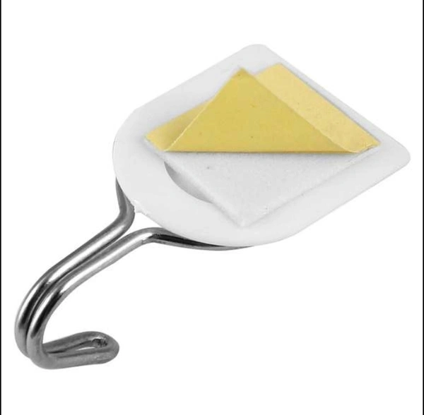 1627 ADHESIVE STICKER ABS PLASTIC HOOK TOWEL HANGER FOR KITCHEN/BATHROOM