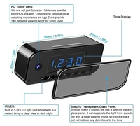 WiFi Spy Camera Clock | Hidden Camera | Night Vision with Audio and Video Security Camera