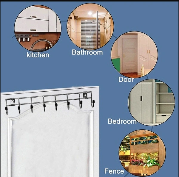 1736 MULTIPURPOSE STAINLESS STEAL HANGER STRIP HOOKS (6 PIN)