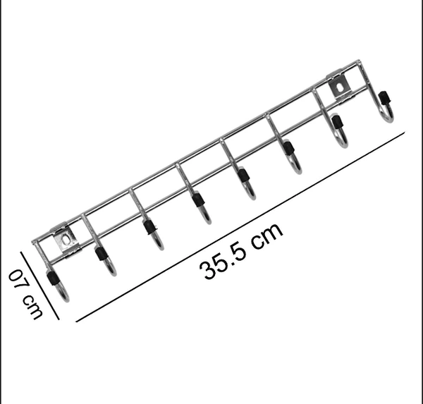 1736 MULTIPURPOSE STAINLESS STEAL HANGER STRIP HOOKS (6 PIN)