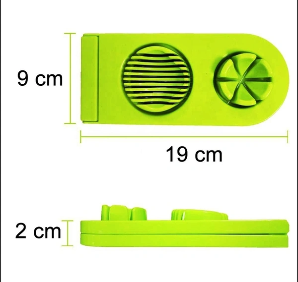 2006 2 IN 1 DOUBLE CUT BOILED EGG CUTTER WITH STAINLESS STEEL WIRE FOR EASY SLICING OF BOILED EGGS