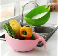 2014 PLASTIC RICE BOWL/FOOD STRAINER THICK DRAIN BASKET WITH HANDLE FOR RICE, VEGETABLE & FRUIT. (1PC)
