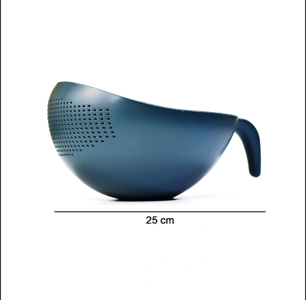 2014 PLASTIC RICE BOWL/FOOD STRAINER THICK DRAIN BASKET WITH HANDLE FOR RICE, VEGETABLE & FRUIT. (1PC)
