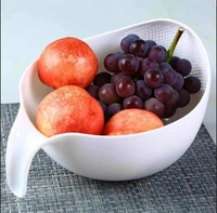 2014 PLASTIC RICE BOWL/FOOD STRAINER THICK DRAIN BASKET WITH HANDLE FOR RICE, VEGETABLE & FRUIT. (1PC)