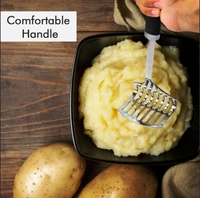 2040 STEEL POTATO MASHER NYLON BLACK HANDLE