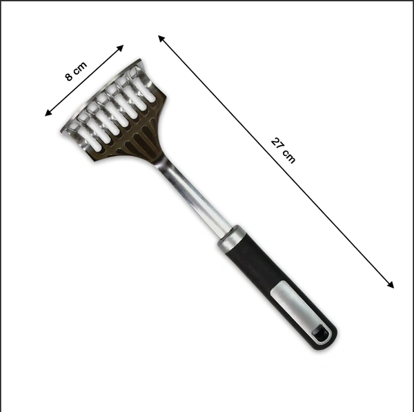 2040 STEEL POTATO MASHER NYLON BLACK HANDLE