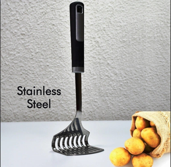 2040 STEEL POTATO MASHER NYLON BLACK HANDLE