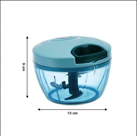 2072 3 BLADE MANUAL BLUE FOOD CHOPPER, COMPACT & POWERFUL HAND HELD VEGETABLE CHOPPER