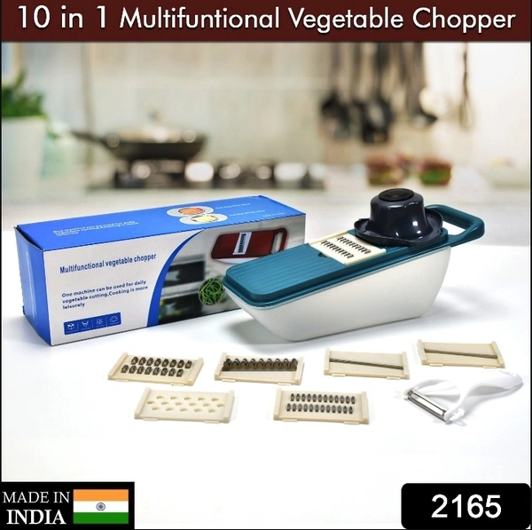 2165 MULTIFUNCTIONAL VEGETABLE SLICER CUTTER ONION AND POTATO SLICER CUTTER WITH 6BLADES AND 1 PEELER