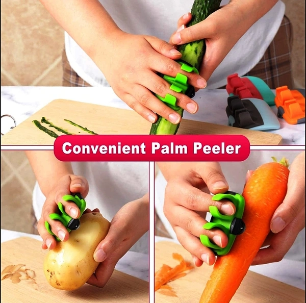 2262 HAND PALM PEELER FRUIT HAND VEGETABLE PEELER POTATO WITH RUBBER FINGER GRIP KITCHEN COOKING TOOL CUCUMBER