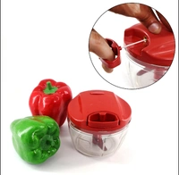 2283R MANUAL RED MINI PLASTIC FOOD CHOPPER WITH EXTRA SHARP BLADES (375 ML)