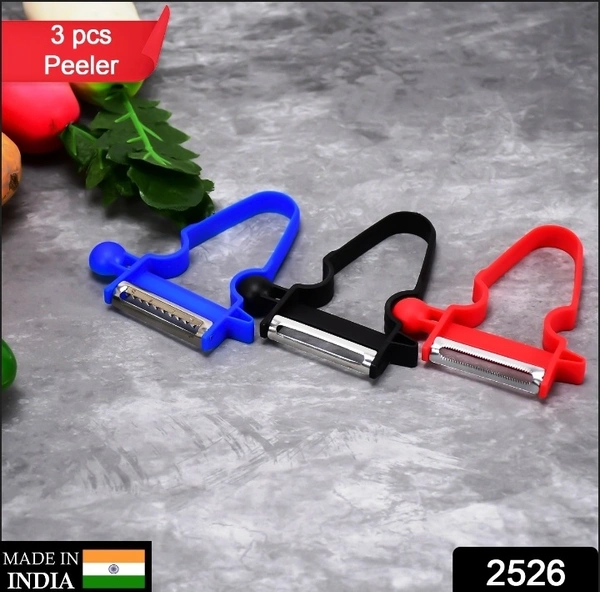 2526 3PC SHARP AND DURABLE BLADES, ERGONOMIC HANDLES, VEGETABLE PEELER FOR KITCHEN