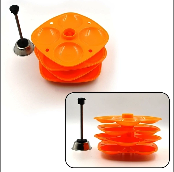 2686 4 LAYER IDLI STAND USED IN ALL KINDS OF HOUSEHOLD KITCHEN PURPOSES FOR HOLDING AND SERVING IDLIS