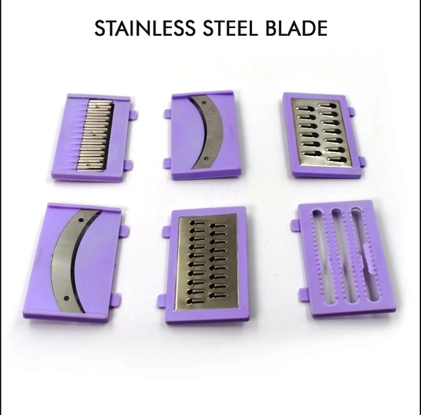 2708 6 in 1 Veg Slicer used in all kinds of household and official kitchen purposes specially for cutting and slicing of various types of vegetables