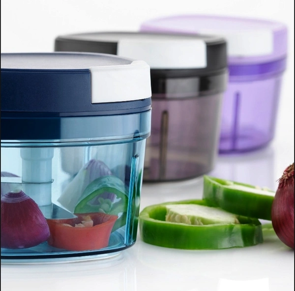 2806 MANUAL MINI SMALL PLASTIC FOOD CHOPPER WITH EXTRA SHARPE BLADES