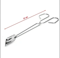2883 31cm MULTI FUNCTIONAL METAL BBQ CLIP TONGS CLAMP FOR GARBAGE CHARCOAL SERVING TOOLS