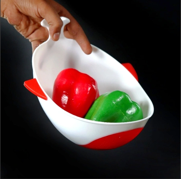 2892 PLASTIC RICE PULSES FRUITS VEGETABLE NOODLES PASTA WASHING BOWL AND STRAINER