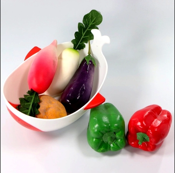 2892 PLASTIC RICE PULSES FRUITS VEGETABLE NOODLES PASTA WASHING BOWL AND STRAINER