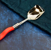 2938 SQUARE HEAD SPOONS STAINLESS STEEL SPOON FOR ICE CREAM, DESSERT ETC