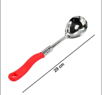 2939 STAINLESS STEEL BLASTING SPOON WITH PLASTIC HANDLE.