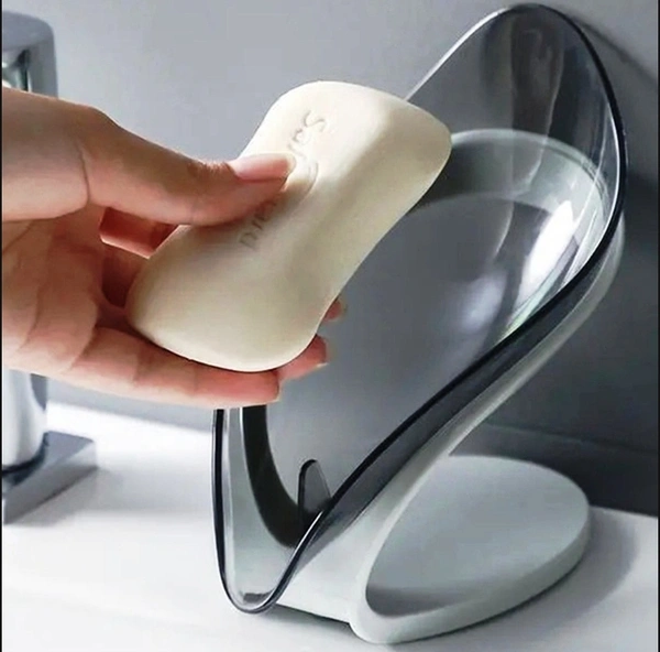 4794 NEW LEAF SOAP BOX USED IN ALL KINDS OF HOUSEHOLD AND BATHROOM PLACES AS A SOAP STAND AND CASE