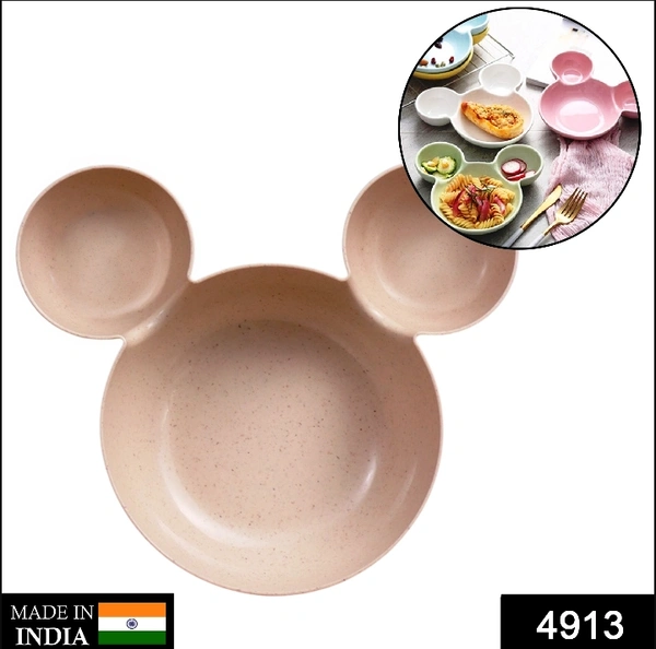 4913 PLATE AND SMALL PLATE TOGETHER MICKY MOUSE SHAPE