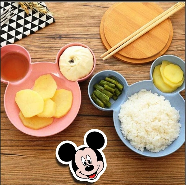 4913 PLATE AND SMALL PLATE TOGETHER MICKY MOUSE SHAPE